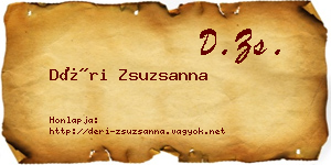 Déri Zsuzsanna névjegykártya